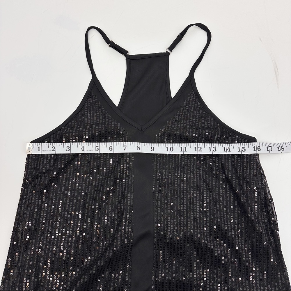 Black Sequin Racerback Tank Top – Size Small - Picture 9 of 11